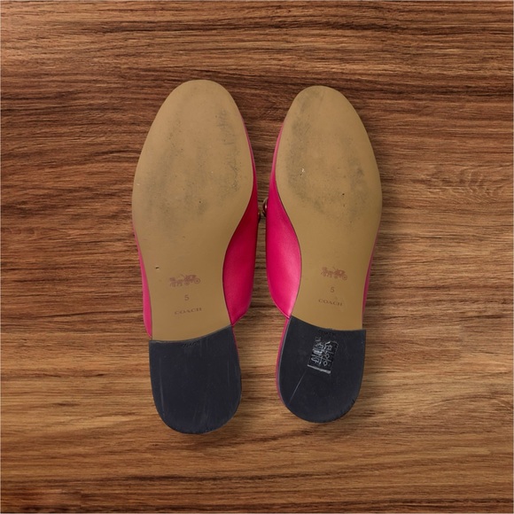 Coach Sawyer Slide Loafer Women’s Shoes Size US5 EUR 35.5 Pink With Chains Mule - Picture 7 of 7